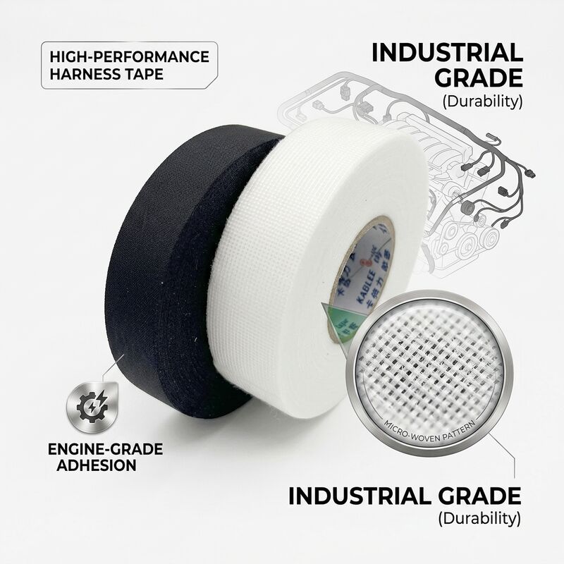 0.25mm Kablee T01 Ανθεκτική στην τριβή Αυτοκινητοβιομηχανική Ταινία Καλωδίωσης Μαύρο Πορτοκαλί Ρολό 25μ
